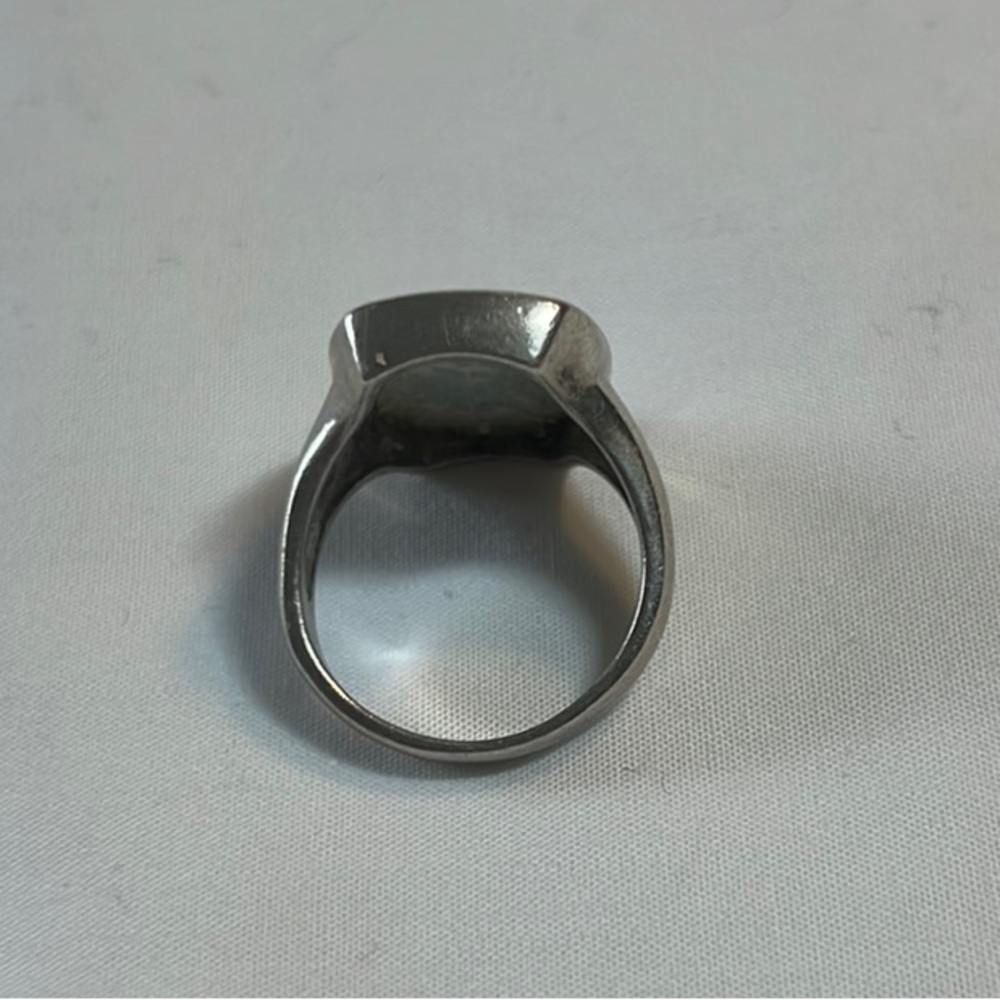 Silver Ring with Blue Stone - Picture 3 of 3